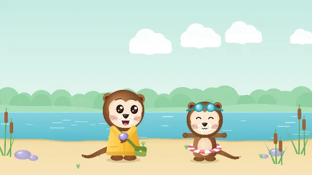 Scene from Pebble & Splosh: Where's My Lucky Pebble?