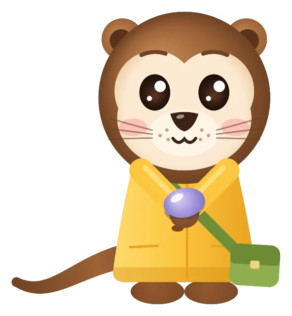 Pebble, one of the otters